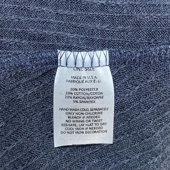 Treasure & Bond Women's Navy Knit Open-Front Kimono SZ OS - Picture 5 of 5